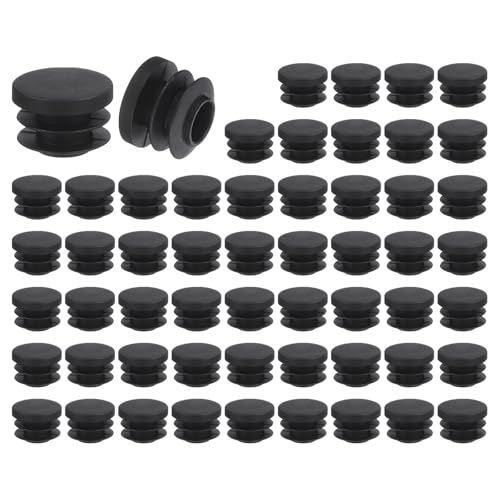 uxcell Round Plastic Plug,20mm(0.79") OD Furniture Leg Pipe Insert 56Pcs