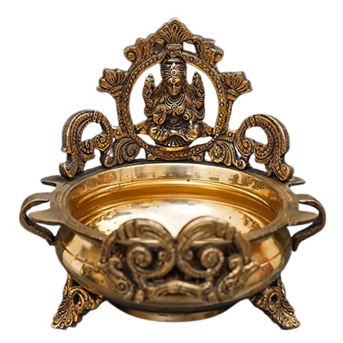 Urli en laiton Laxmi Taajoo objet art traditionnel ciselé - 3