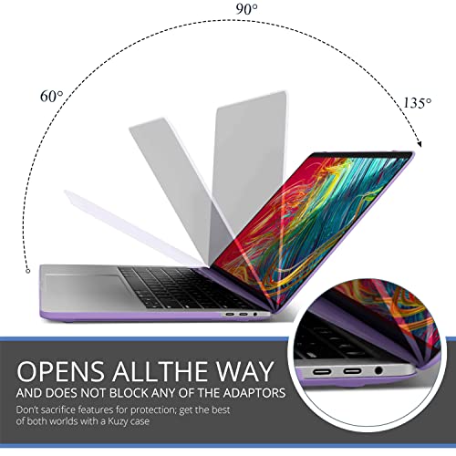 Kuzy Compatible With Macbook Pro 16 Inch Case 2019 2020 Release A2141 With Keyboard Cover Skin Hard Shell For Macbook Pro Case 16 Inch With Touch Bar, Light Purple #TOP4