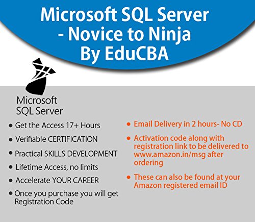 Microsoft SQL Server - Novice to Ninja By EduCBA ( Email Delivery in 2 ...