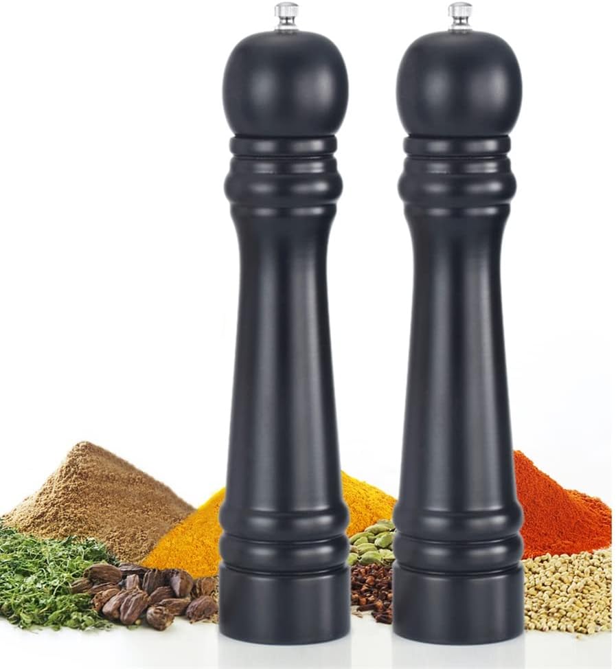 Wooden Manual Salt Pepper Grinder Handheld Ceramic Spice Mills Sea Salt Peppercorns Mill Kitchen Cooking Tools BBQ Accessary