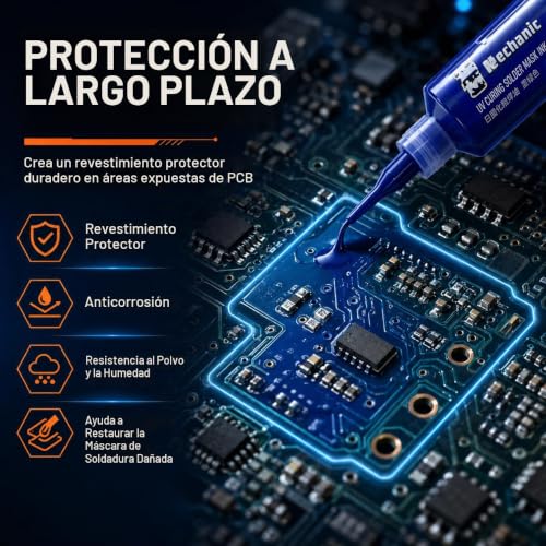 Miniatura 6 de Tinta De Máscara De Soldadura, 6 Pieza 10cc Tinta Resistente A Soldadura De Curado Con Luz Uv, Solder Mask Ink Tinta Pasta De Soldaduras Para Pcb Bga Reparación De Placas De Circuito