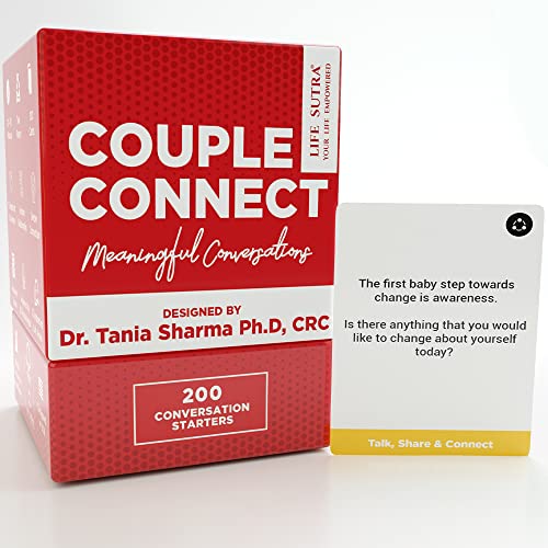 Life Sutra : Couple Connect - Fun Card Games For Couples - Couple Game For Date Night | Marriage Deeper Relationship Connection - 200 Topics Conversation Starters #TOP12