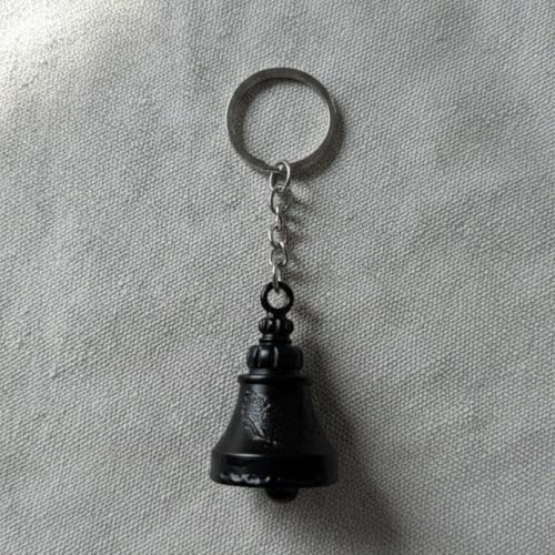 Image of OTTAVO Guardian Bell Keychain, Oxidized Copper, Tibetan Style, 5 cm Height, Good Luck Charm