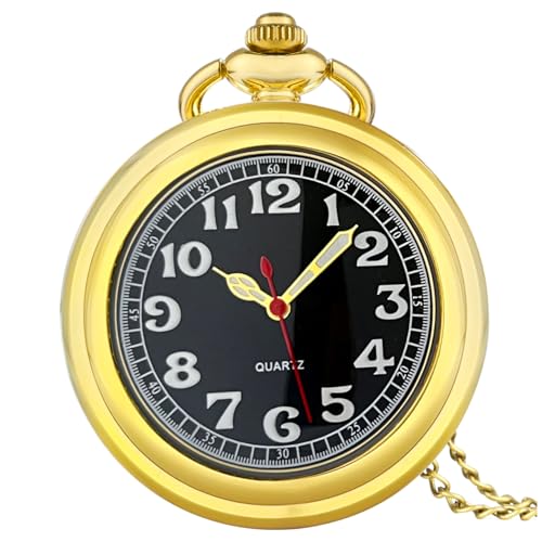 Image of Vintage Quartz Pocket Watches for Men with Chains, Analog Pocket Watch for Women, Gifts for Dad /Grandpa Gifts for Him for Birthday