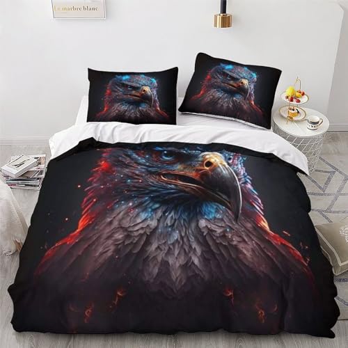 Parure de lit microfibre avec housse de couette aigle 220x240 cm - 6