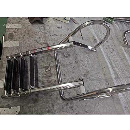 Escalera telescópica para piscina con 4 peldaños de acero inoxidable miniatura 5