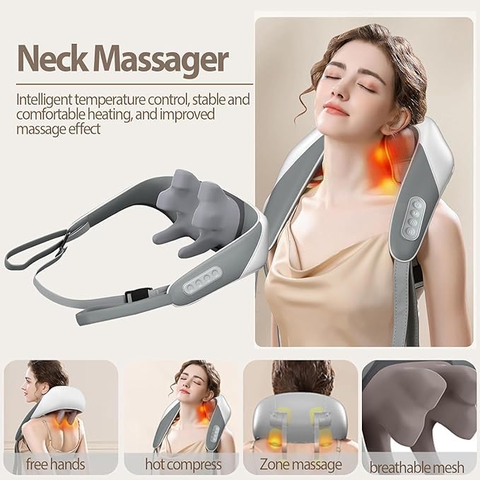 Massage neck and back for cervical pain, body massage for body pain and pain with heat, deep tissue neck, back, shoulders, waist and leg for electric 5D cervical massage machine for body massage, electric 5D cervical massage machine Massage neck and back for cervical pain, body massage for body pain and pain with heat, deep tissue neck, back, shoulders, waist and leg for electric 5D cervical massage machine for body massage, electric 5D cervical massage machine