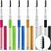 Sumind 6 Pieces Eyelash Brushes with Cap Mascara Eye Brow Brush Applicator for Cosmetic Tool