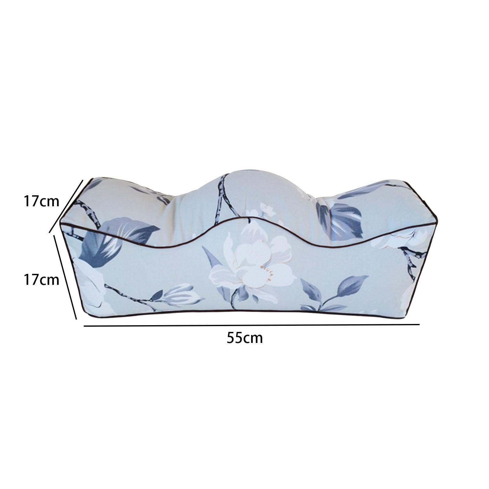 Almohada Elevadora de Piernas Almohada Ortopédica para Piernas Cojín para Pies Almohadilla de de Pierna Relleno Firme y Funda Lavable, Azul, Individual