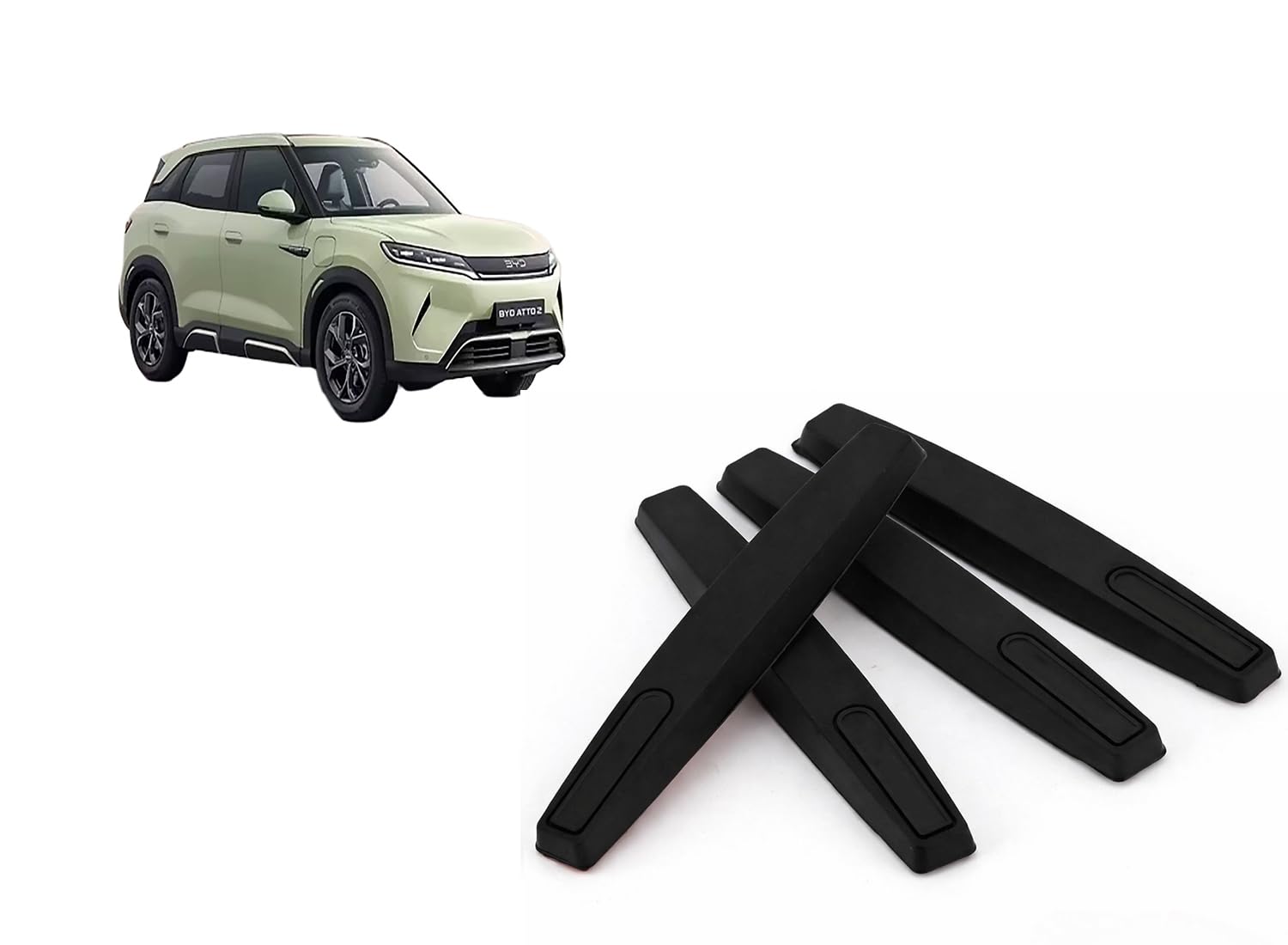 Car Accessories Rubber Strip Seal Protector Car Door Guards Compatible with BYD Atto 2 Price Accessories All (Black) (16 ft/5 m)