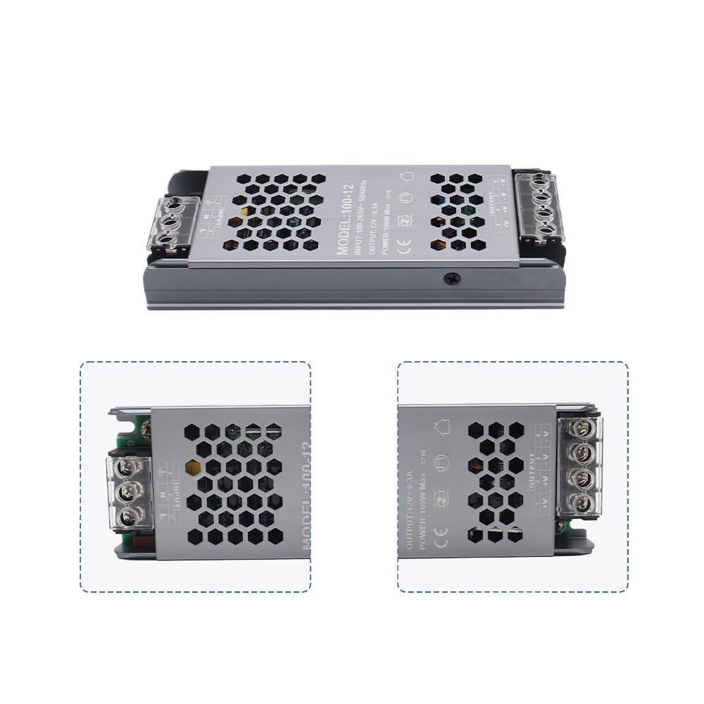 Unidad de Fuente de alimentación conmutada for Tira de Led AC110V 220V a DC 12V 24V voltios Controlador de Led 60w 100w 200w 300w 400w Controlador de Tira de LED(60w,24V)
