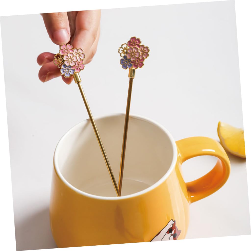 COLLBATH Lot De 4 Cuillères Et Fourchettes À Dessert Japonaises Pour Une Prise En Main Confortable Idéales Pour Le Café Le Thé La Soupe Etc