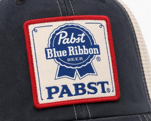 Image of AMERICAN NEEDLE Pabst Blue Ribbon PBR Beer Patch Unisex Adjustable Snapback Baseball Hat