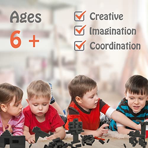 Huizdq 200 Piece Classic Building Bricks, 2X4 Building Blocks Stem Creative Building Toys, Dark Grey #TOP3