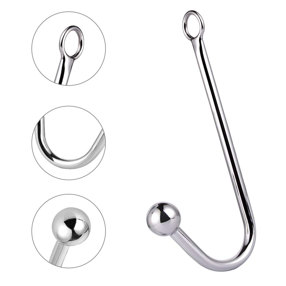Metal Anal Hook Fetish Bondage Hook Sex Toys Steel Anal Rope Hook Bondage with Anal Ball Sex Games Unisex Fetish Toy for Couple Lovers