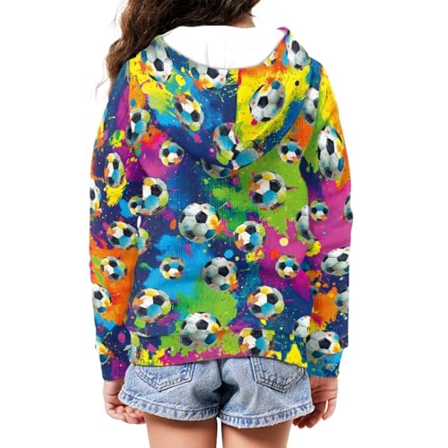 Image of Coloranimal Unisex Girls Boys Long Sleeve Casual Hoodies & Sweatshirts Tops Kids Zip Up Jacket Coat Age 6-16 Year