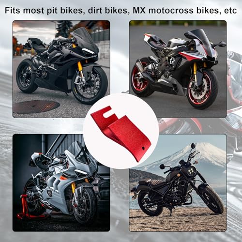 Image of KVAEY Motorcycle Tire Bead Installation Holder Hook, Off-Road Tire Removal Install Assistance Tool, Universal Wheel Tire Changing Tool for Dirt Bike, Motorcycle Accessories (Red)