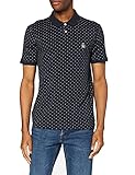 Lavable a máquina ORIGINAL PENGUIN Ace of Spades Print Polo Shirt Camisa, Zafiro Oscuro, 413, M para Hombre