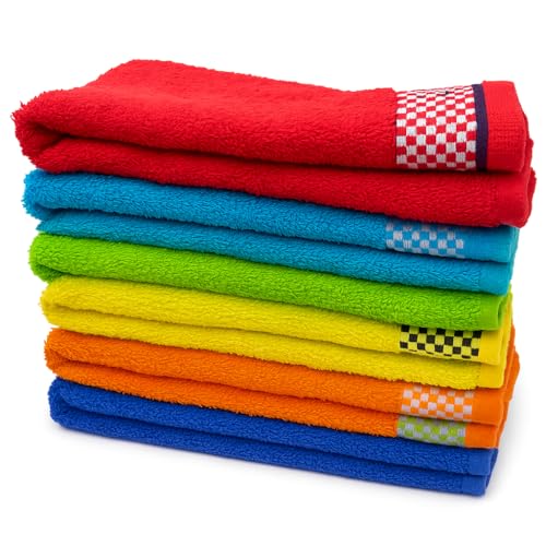 Genérico Rainbow Collection Paños de Cocina, 100% Algodón, Pack de 6, Multicolor, 50x50 cm, Alta Absorción, Secado Rápido, Lavables, Sin Pelusa, para Limpieza de Cocina y Hogar