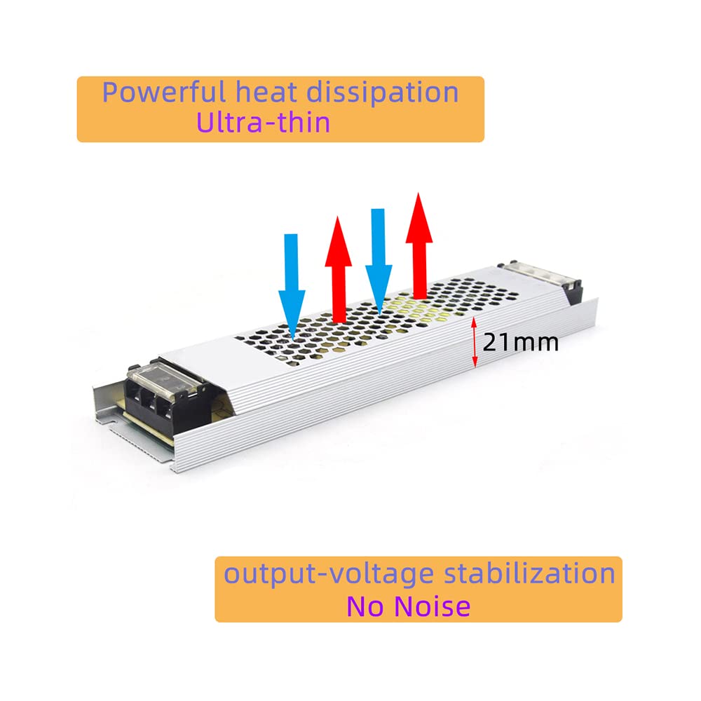 1PCS Convertidor de voltaje ultrafino 110-220V Transformador,12V,500W