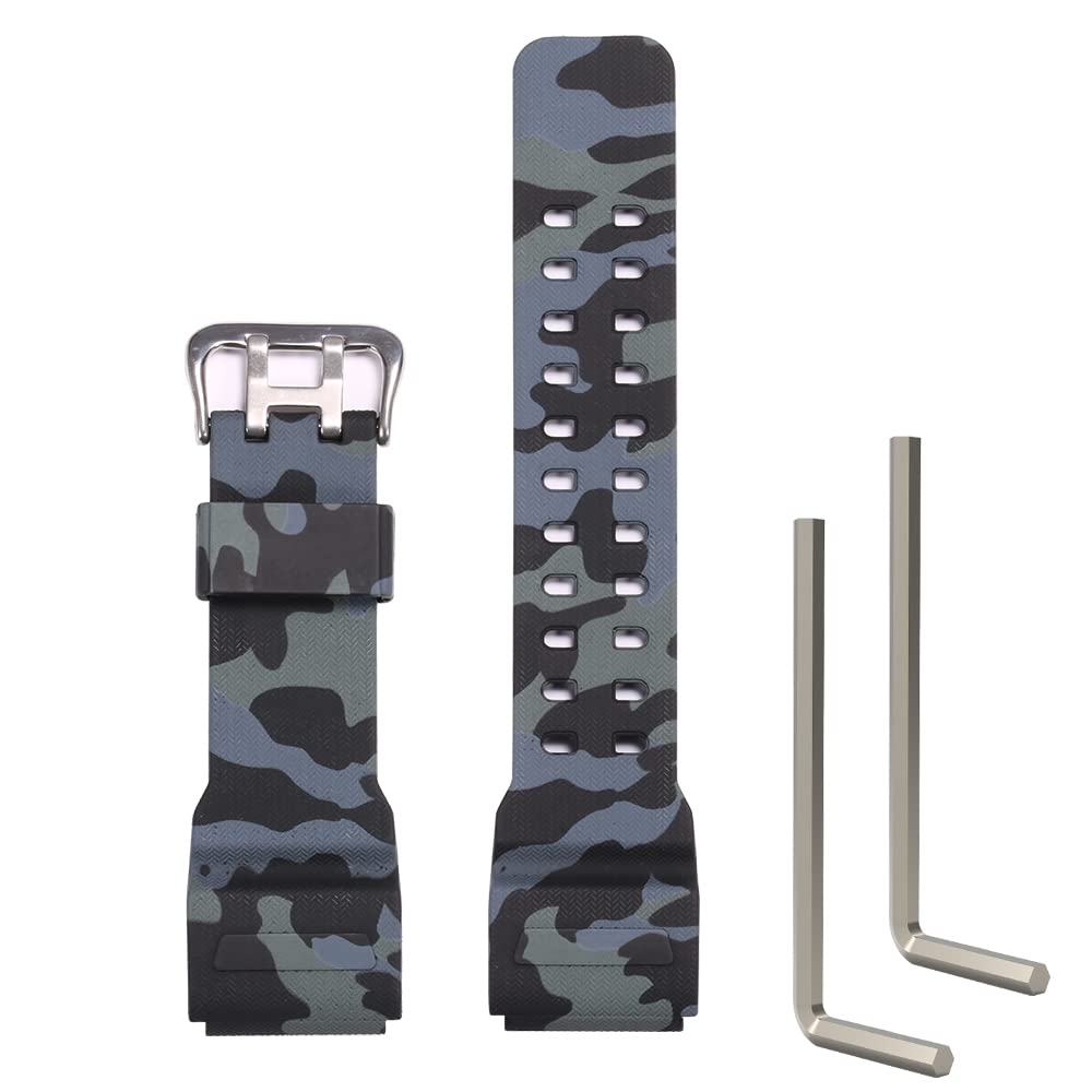 WRISTARMORWRISTARMOR Natural Resin Replacement Watch Strap for Casio Mens GShock Master of G Mudmaster Twin Sensor Sports Watch GWG-100 GG-1000 GSG-100 band