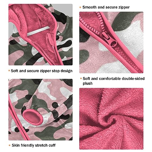 Aflyko Girls Fleece Coat Zip-Up Hoodie Warm Outerwear Kids Hooded Jacket 3-10T4