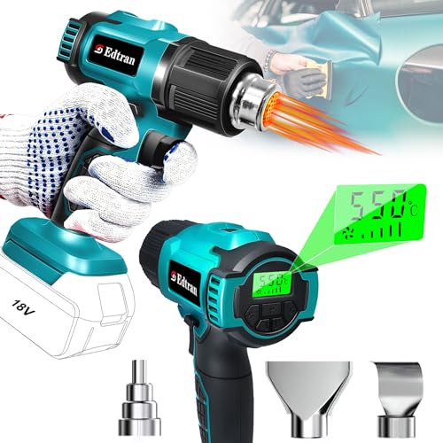 Decapeur Thermique Sans Fil pour Batterie Makita 18V,350W 122 ℉-1022 ℉ Pistolet à air chaud à...