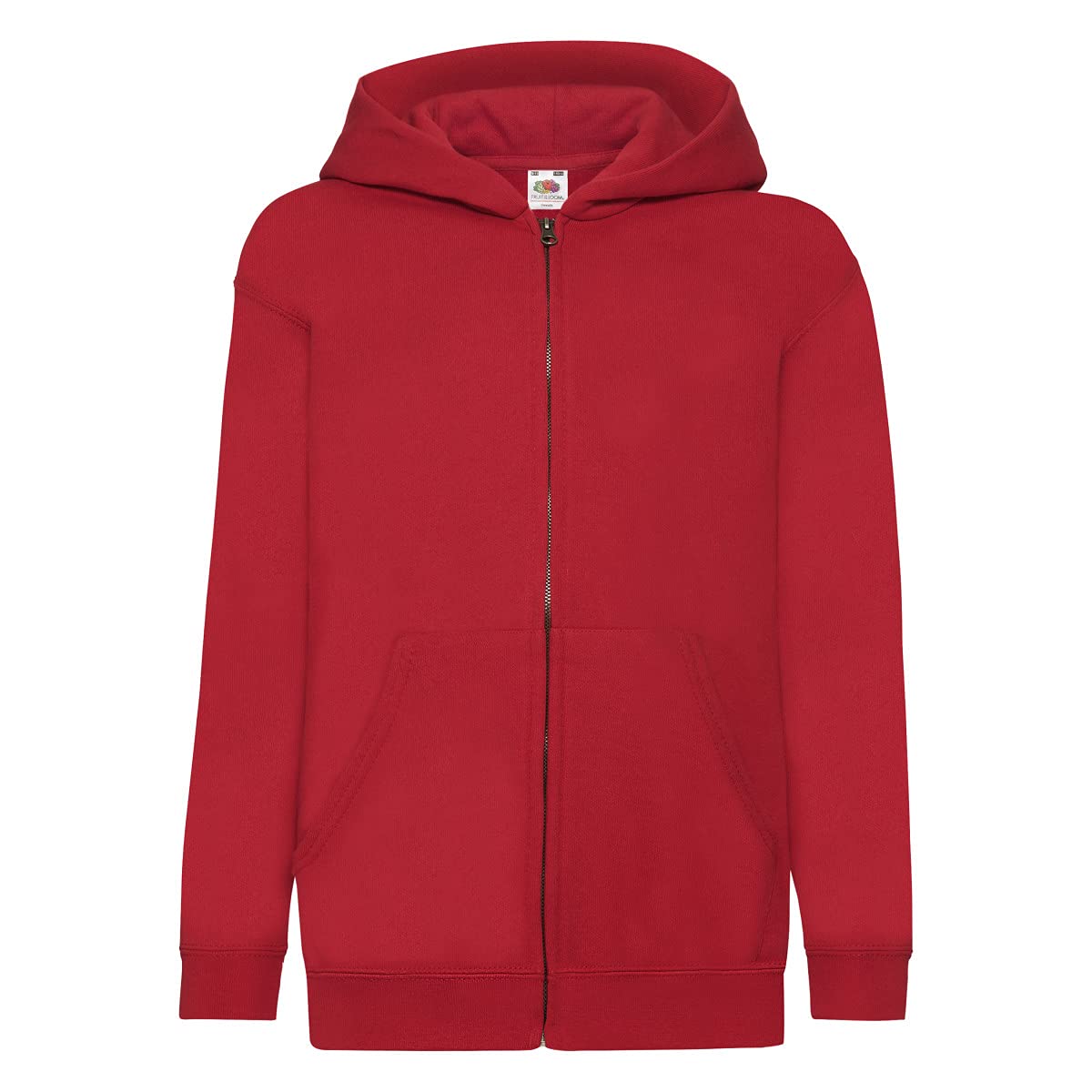 Fruit of the Loom 62045 Kids Classic Hooded Sweat Jacket - Burgundy - 7-8 Years