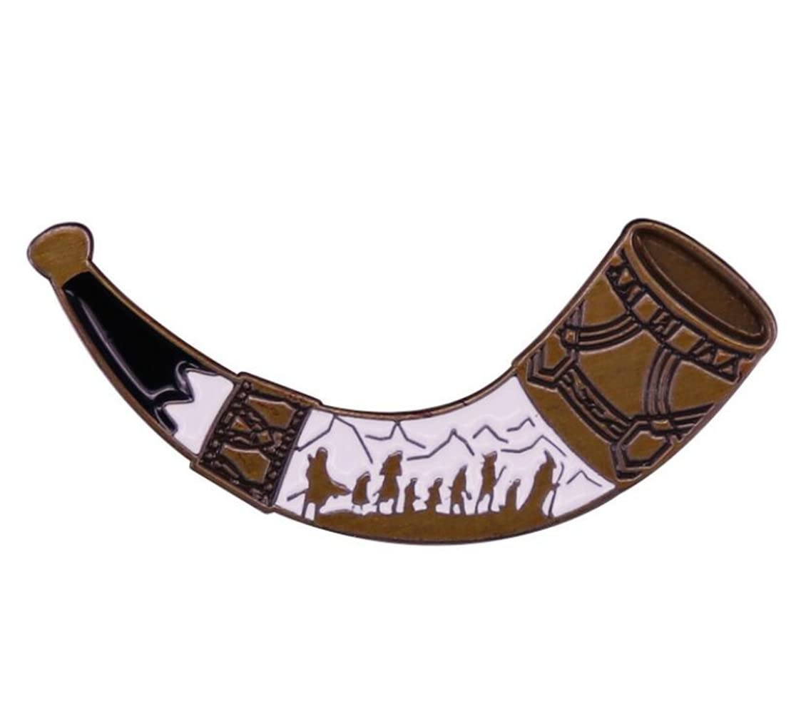 The Lord of The Rings Fellowship Horn Enamel Pin Badge The Horn of Gonndor Brooch Jewelry Backpack Decoration Accessories