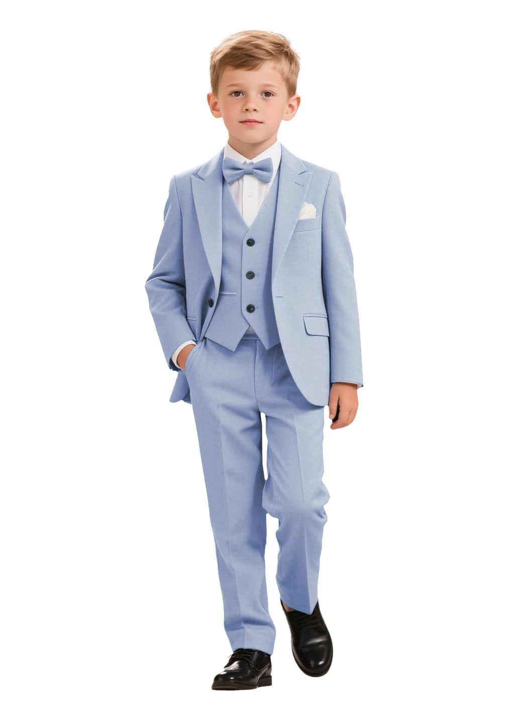 Jungenanzug, Smoking, formelle Seite, 3-teilig, für Hochzeit, Party, einfarbig, 3–16 Jahre