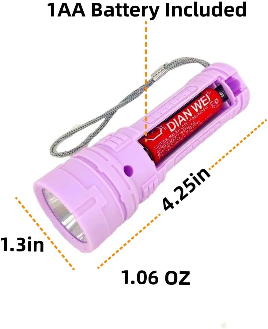 60 Pack Plastic Small Mini LED Flashlight，60 AA Batteries are Included，Assorted Colors，for Camping, Hiking, Emergency，Teaching