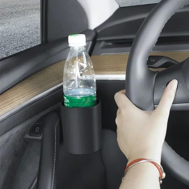 Portavasos para puertas Tesla Model 3 Y 2024 negro 2 piezas miniatura 4