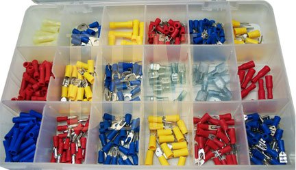 360 Pcs Terminal Assortment Electric Wire Female Bullet Ring Line Butt Conn. #TOP1