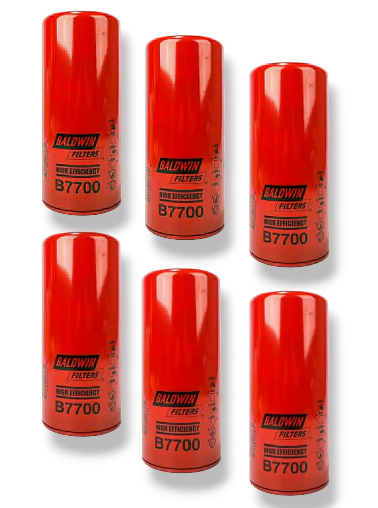 B7700 Spin-On Oil Filter Replaces 1R1807 P551807 LF3973 21707136 fits Caterpillar Engines (6 Pack)