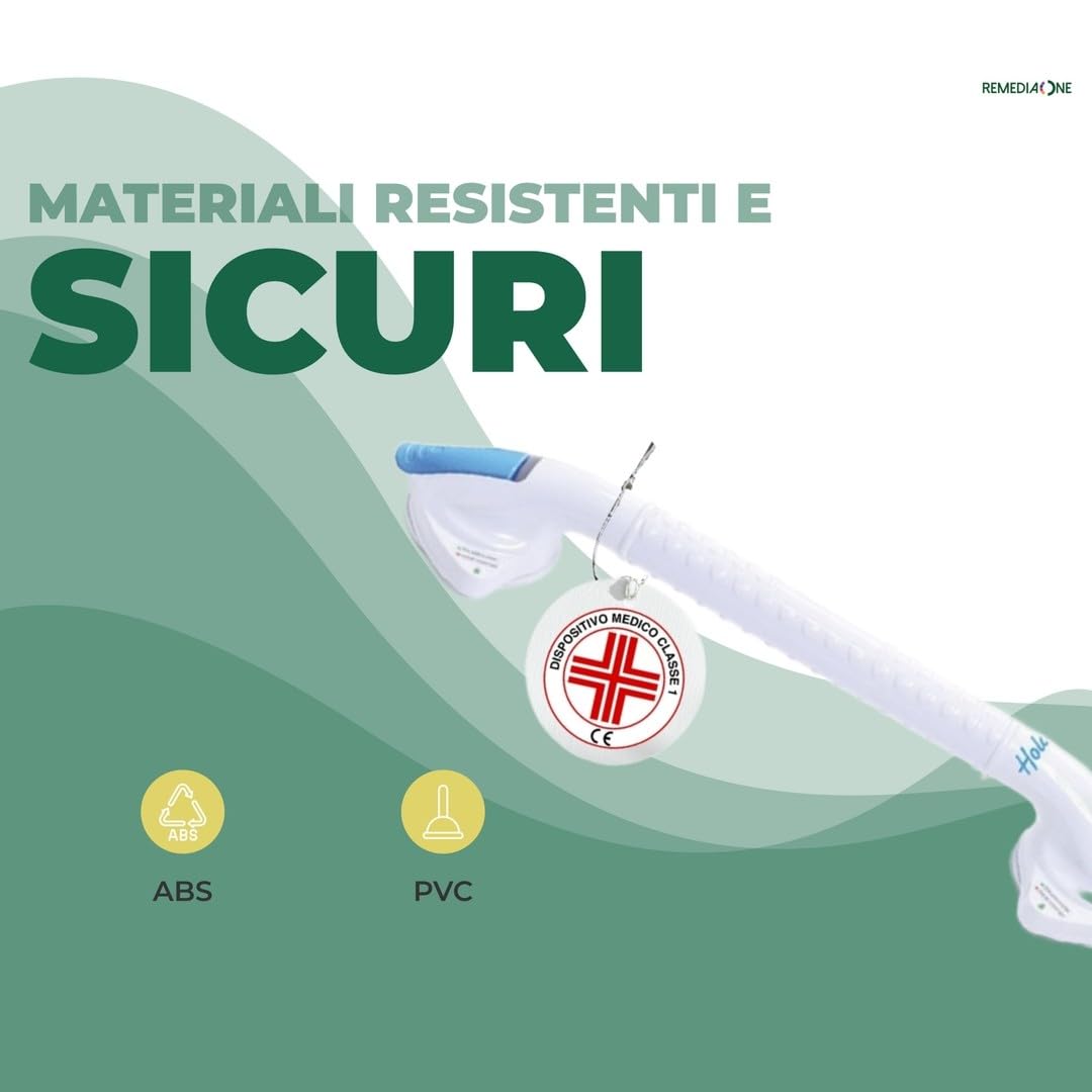 Maniglia Doccia Anziani a Ventosa in ABS, senza Fori, 50 cm | Maniglione Bagno Disabili, Presa Antiscivolo, Maniglia Ventosa per Doccia senza Fissaggi Permanenti, Bianca