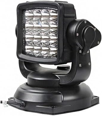 80W LED Search Spot Light, 360 Rotatable LED Search Light Off-Road LED Auxiliary Driving Searchlight with Wireless Remote Controller & Base, LED Searchlight Truck Boat Car Marine LED Spotlight