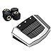Vesafe Universal Solar TPMS, Wireless Tire Pressure Monitoring System with 4 DIY External Cap Sensors(0-6Bar/0-87Psi), Real-time Display 4 Tires' Pressure and Temperautre. (Gray Display)