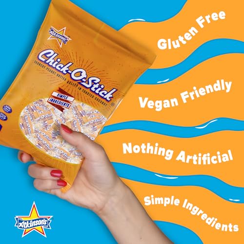 Chick O Stick Candy Bars | 8 Pack | Crunchy Peanut Butter Rolled In Toast Coconut | Peanut Butter Candy | .7 oz Bars | Pack of 8 Bars