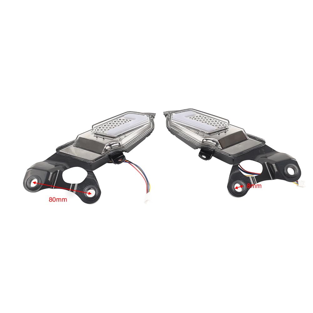 Cnswee6 1 Pair Indicator Lamp Flowing Front Turn Signal Light ABS Red For Yamaha XMAX 300 2023-2024