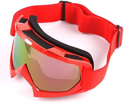 Miniatura 5 de 1Storm - Casco de motocross para adultos ATV Dirt Bike BMX MX de estilo pista JH601 Conjunto de casco rojo de dinosaurio + gafas + guantes rojos con