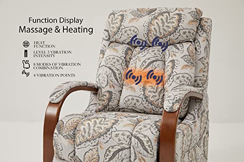 Dynox Small 𝐋𝐢𝐟𝐭 𝐂𝐡𝐚𝐢𝐫 𝐑𝐞𝐜𝐥𝐢𝐧𝐞𝐫𝐬 With 𝐌𝐚𝐬𝐬𝐚𝐠𝐞 𝐚𝐧𝐝 𝐇𝐞𝐚𝐭, Dual Motor Power Lift Sofa With Infinite Adjust For Back And Footrest (Fabirc-Leaves) #TOP5