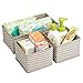 mDesign Cajas almacenaje juego de 6 – Cajas almacenaje ropa, toallas, sábanas...
