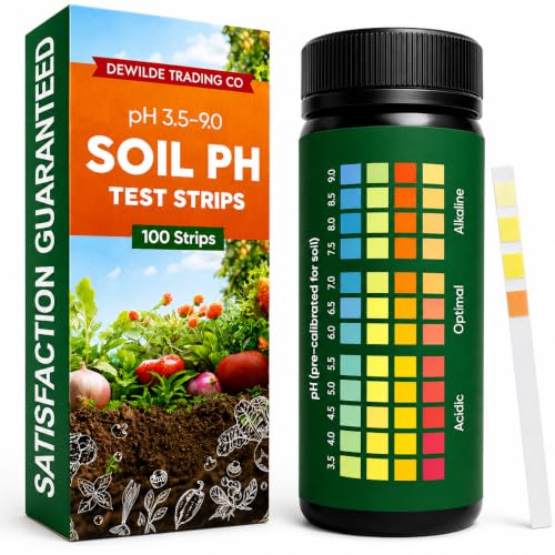 Soil Test Kit – 100 Soil pH Test Strips...