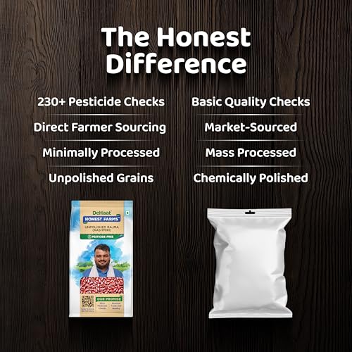 Image of DeHaat Honest Farms Pesticide Free Unpolished Rajma (Kashmiri) 500 GM