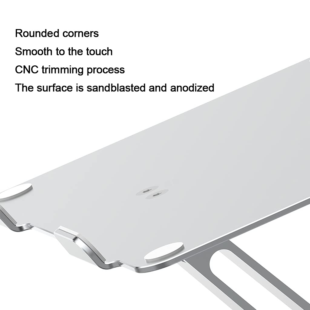 Supporto per laptop in alluminio regolabile in altezza Supporto di raffreddamento per notebook Staffa pieghevole per tutti i tablet da 7-17 pollici Supporto verticale regolabile per scrivania