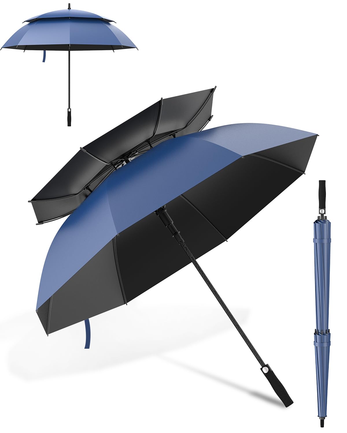 Golf UV umbrella 63 Inch Umbrella For Rain Big Size- Ideal For 4-5 People,Extra Large Windproof umbrella For Men