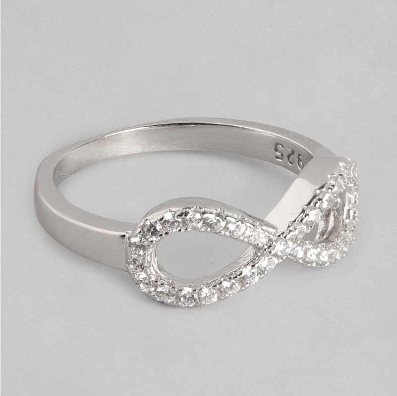 925 Sterling Rhodium Plated Infinity CZ Jewelry Set