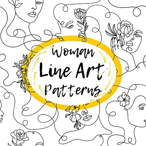 Woman Line Art Patterns : Modern Embroidery Books With Patterns , Embroidery Transfer Patterns For Beginners Perfect For Home Decor And Holidays and pillows , Transfer And Stitch Patterns image 2