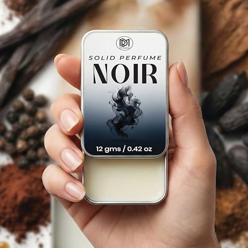 Image of Dr.Mashur Solid Perfume |Constant&Noir Alcohol Free Wax Perfume Balm, Long Lasting | Pocket Tin 12g, Pack Of 2| Non Greasy Smooth Glide, Travel Friendly Men And Women